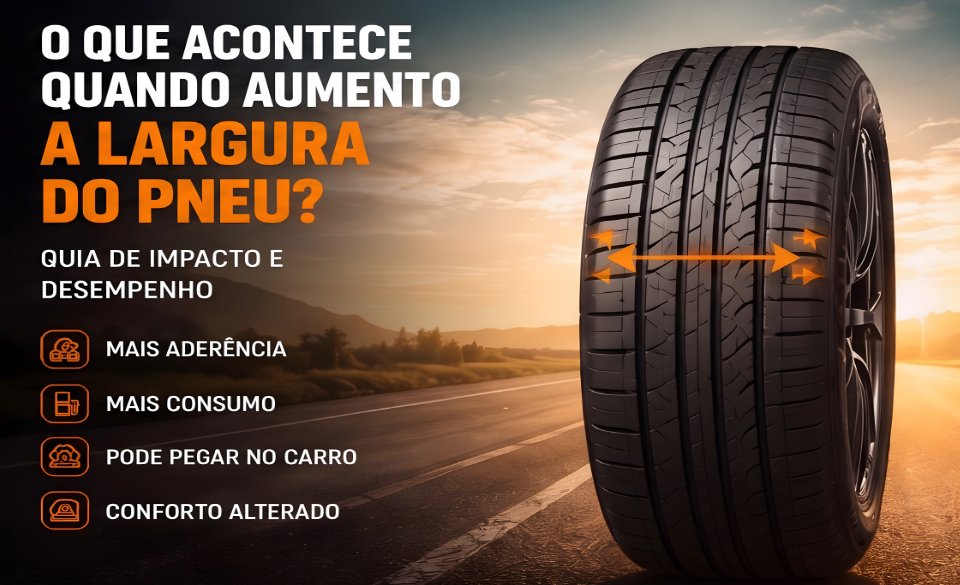 O Que Acontece Quando Aumento a Largura do Pneu?